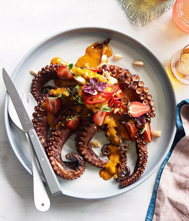 Coal-Roasted Octopus Dish